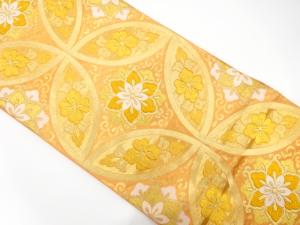 花七宝模様織出し袋帯